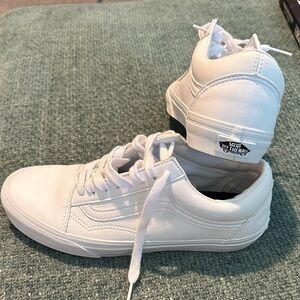 Vans All-White Low-Top Skate Sneakers